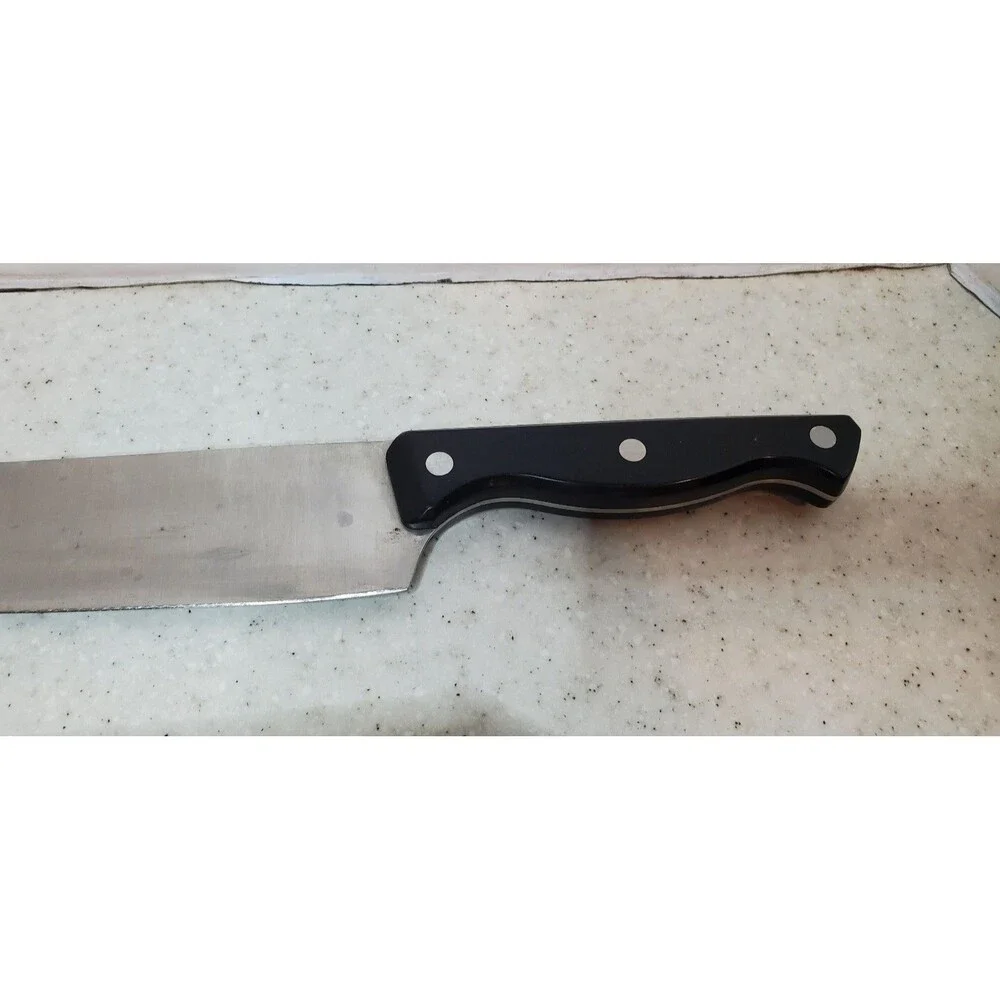 Pampered Chef 8” Chef’s Knife w Built-In Sharpening Sheath Retired Discontinued